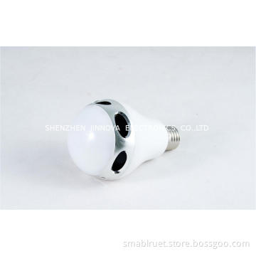 White Wireless Mini LED Light Bluetooth Speaker Music By Smart Phone